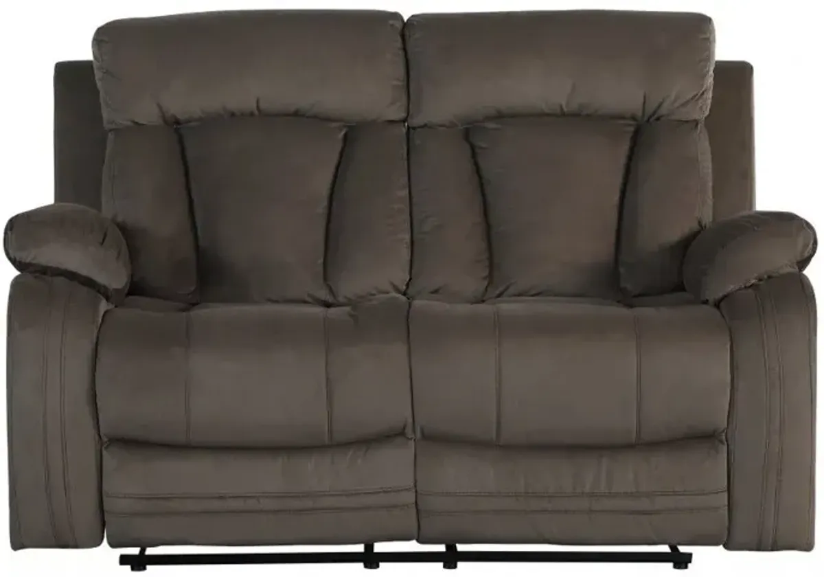 Modern Fabric Loveseat - Brown