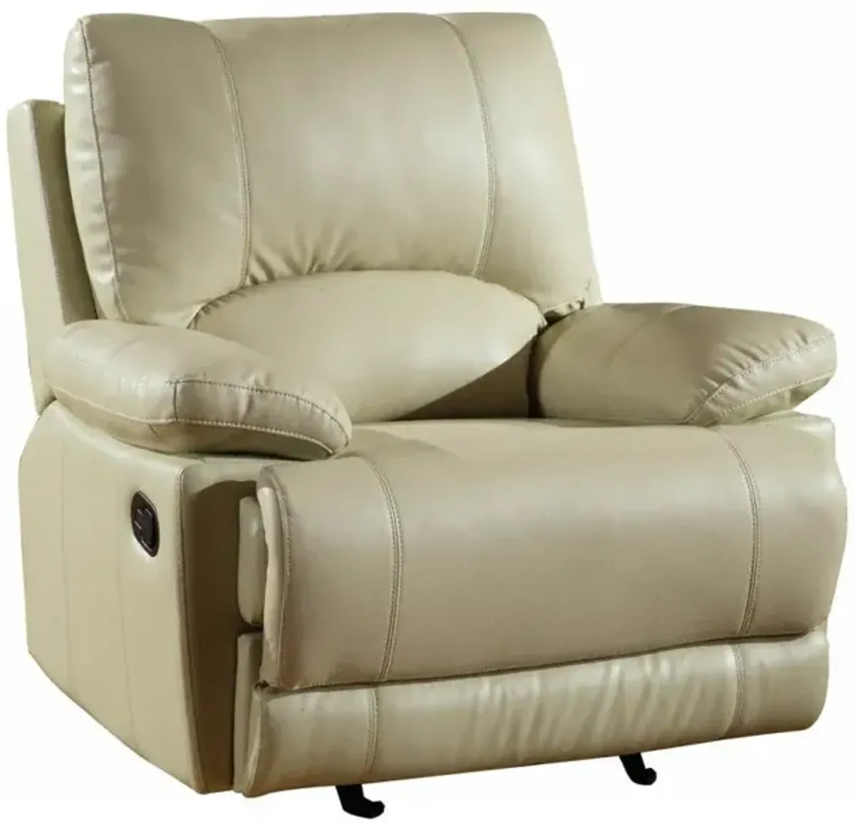 Stylish Leather Reclining Chair - Beige