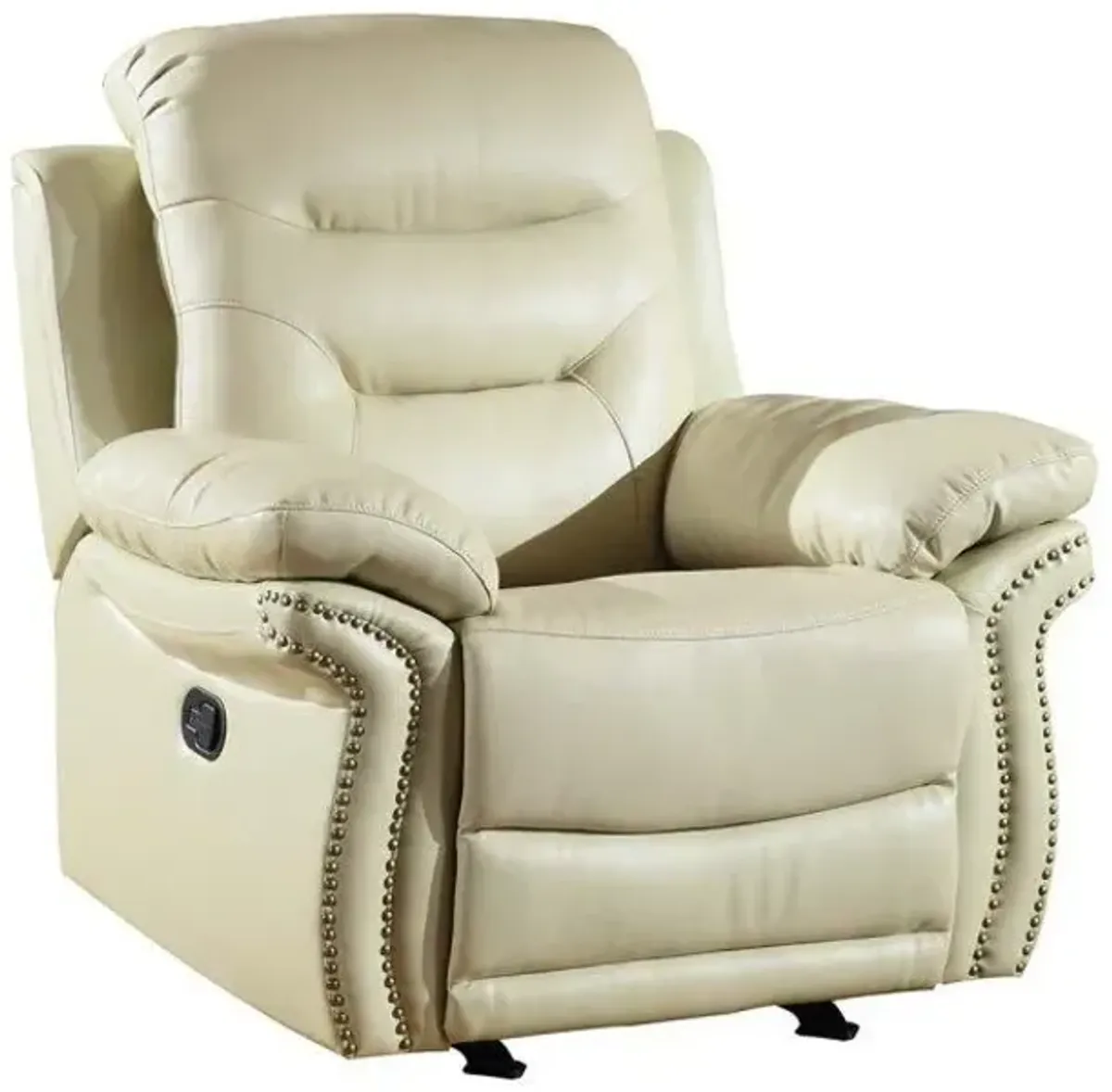Comfortable Leather Recliner Chair - Beige