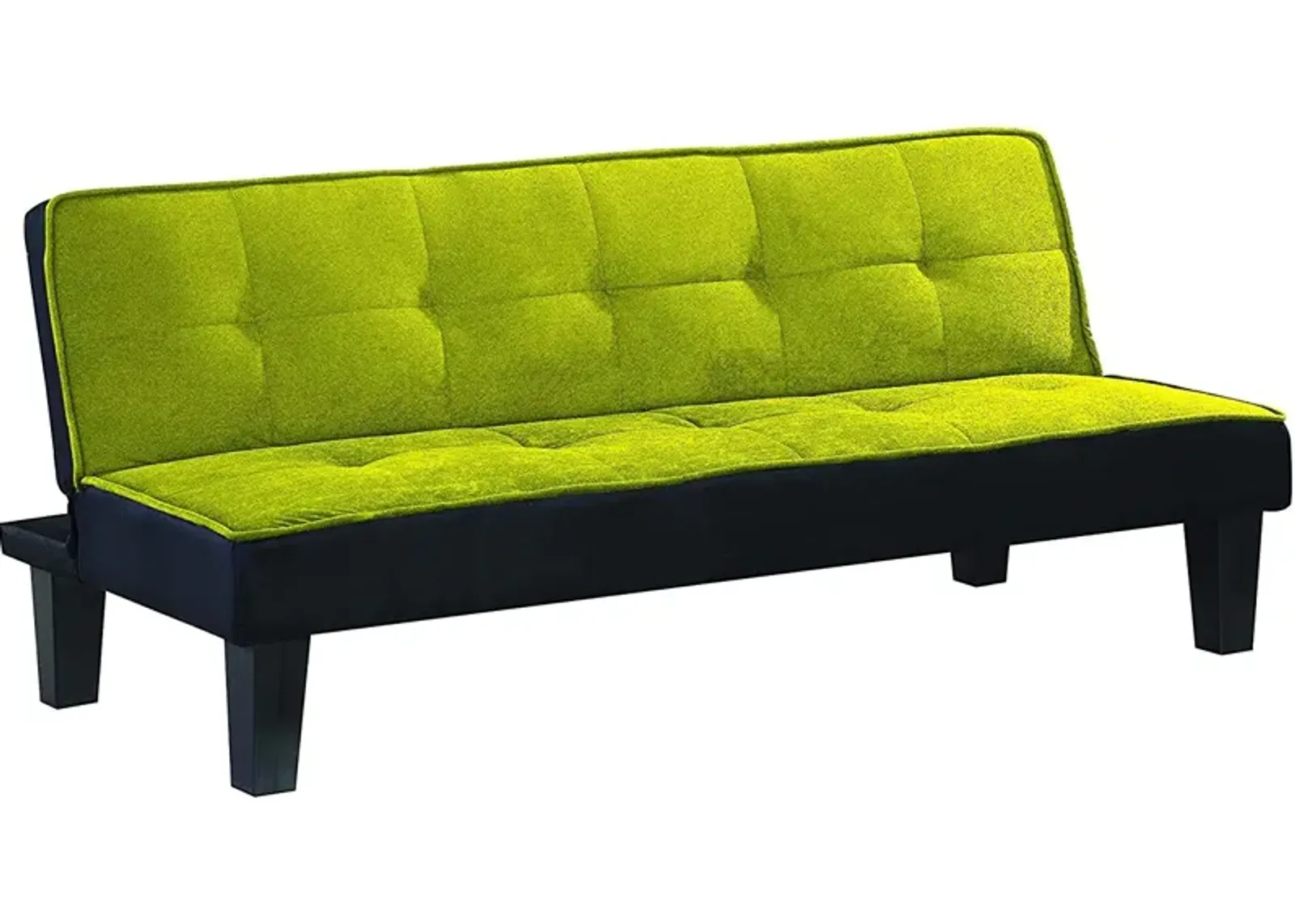 Fabric Sofa With Black Legs - Green