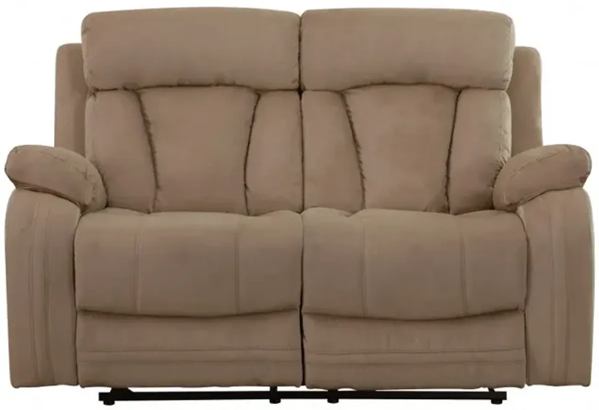 Modern Fabric Loveseat - Beige