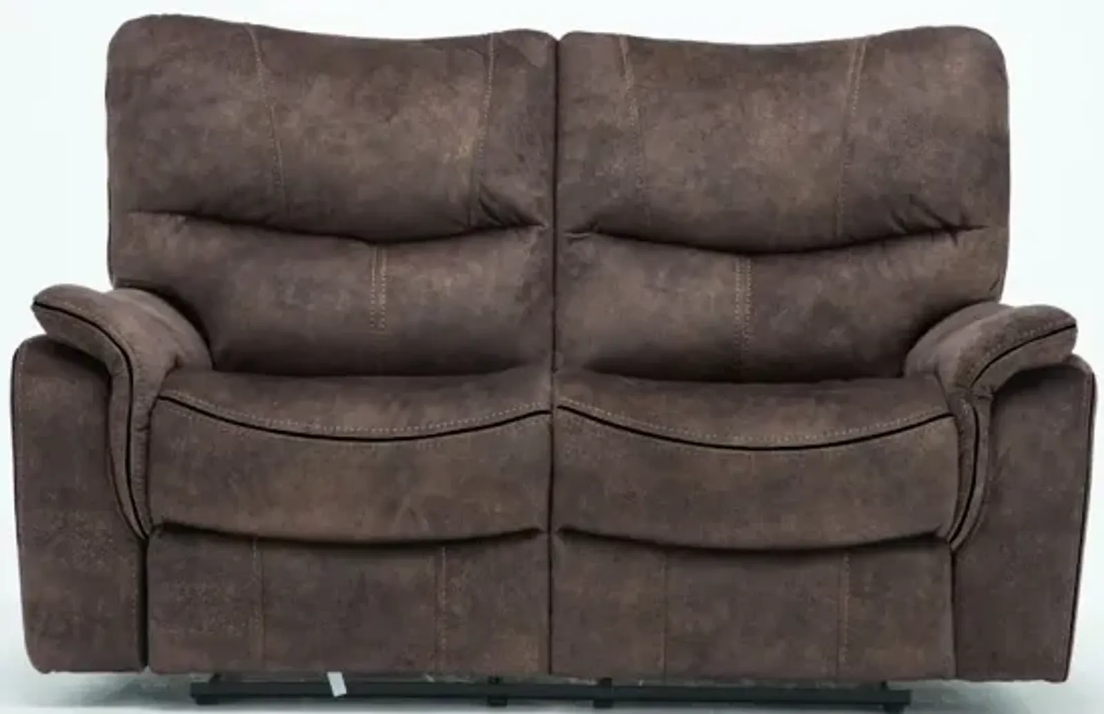 Microfiber Manual Reclining Love Seat - Dark Brown