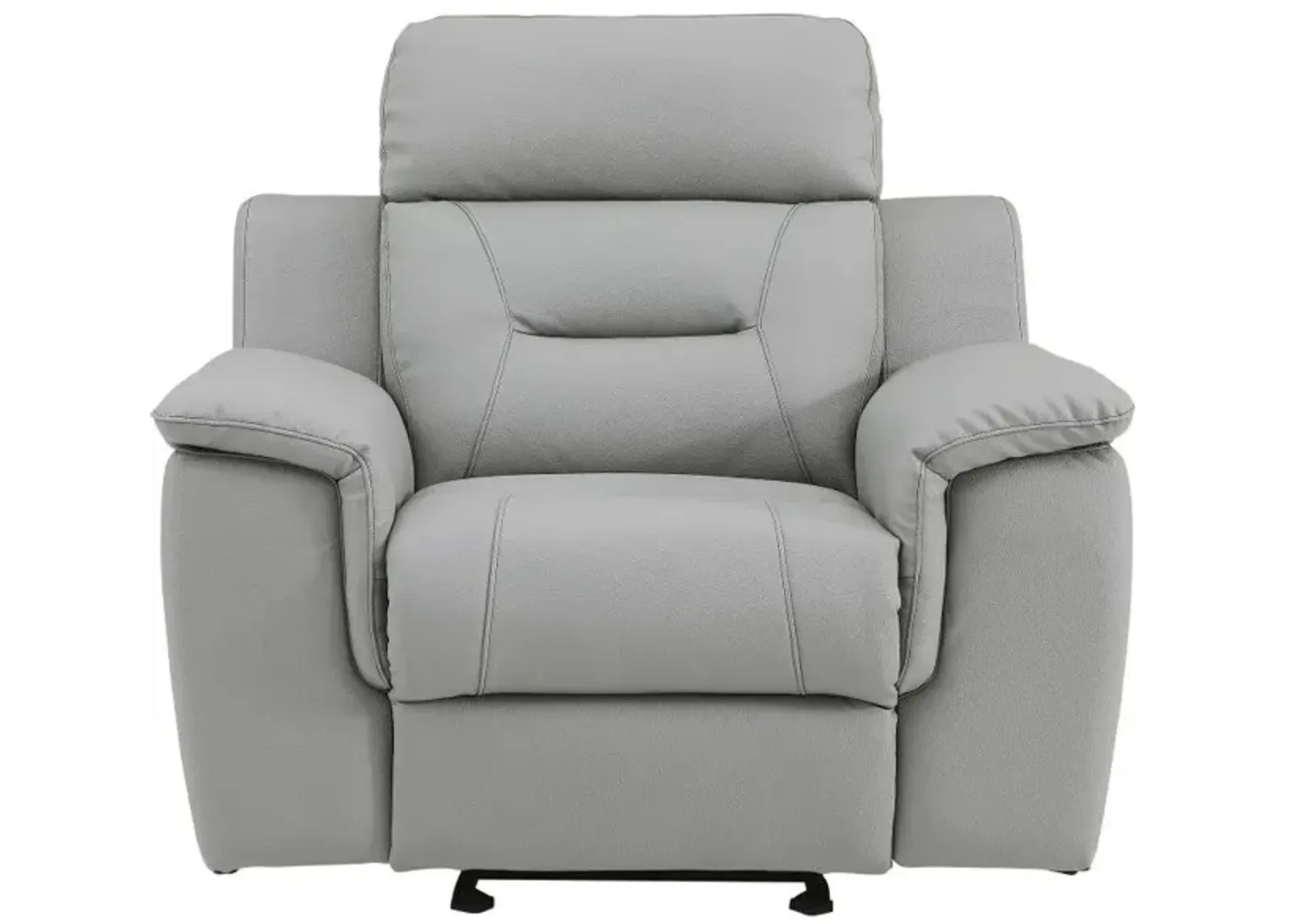 Fascinating Leather Reclining Chair. - Gray