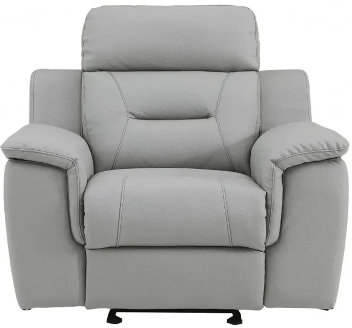 Fascinating Leather Reclining Chair. - Gray