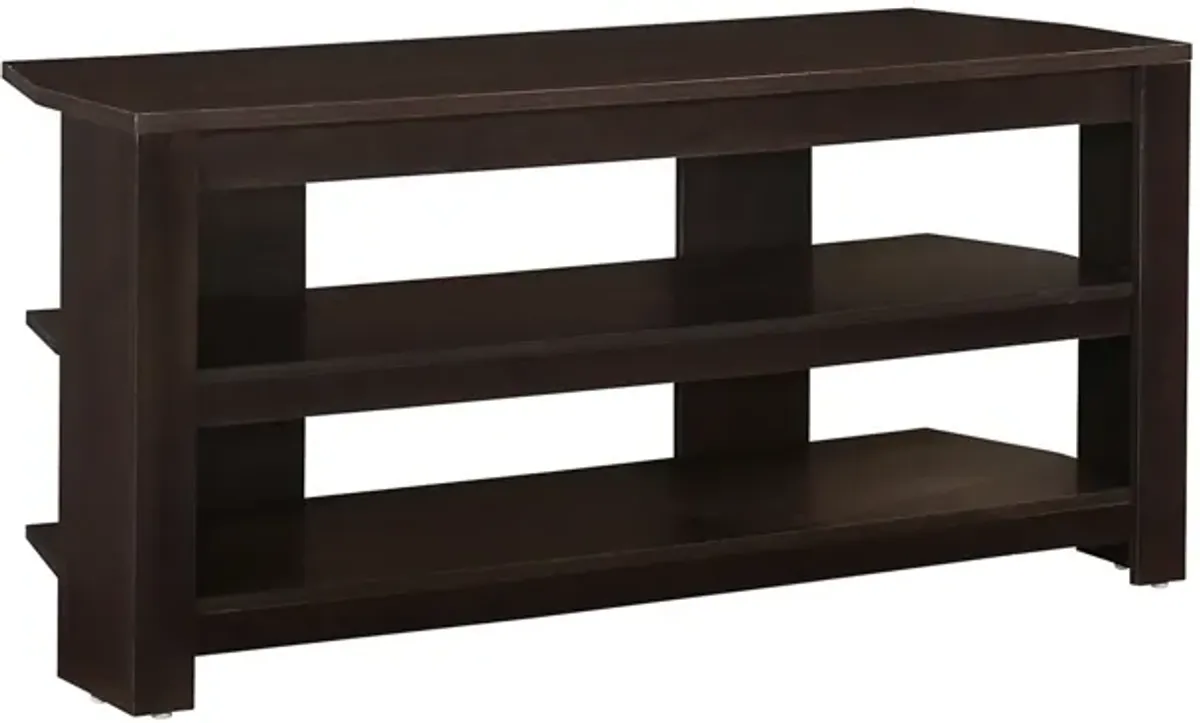 Open Shelving, TV Stand - Dark Brown