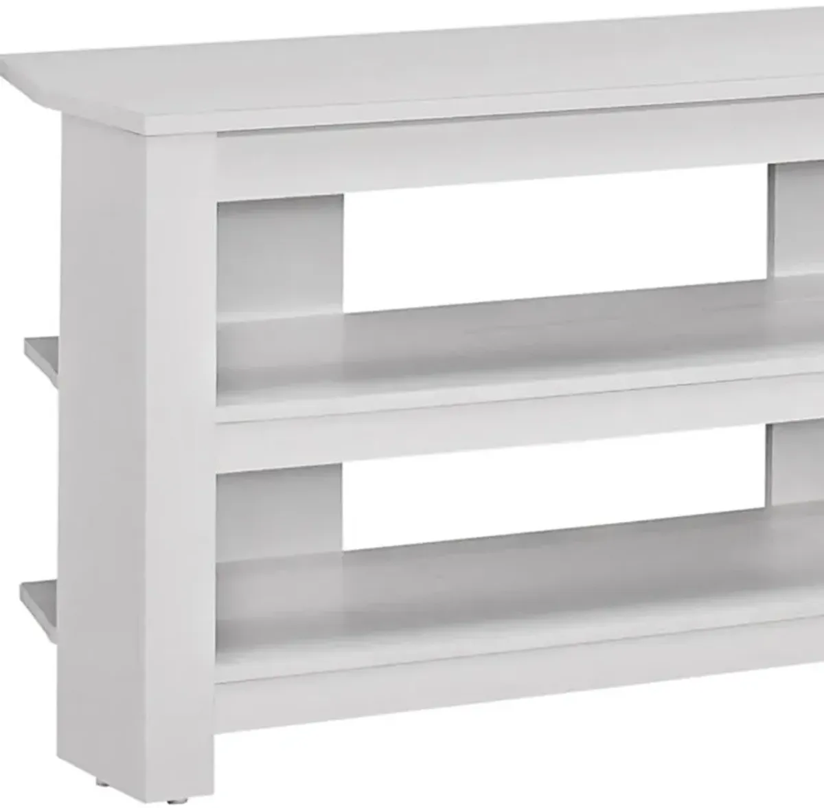 Particleboard Open Shelving TV Stand - White