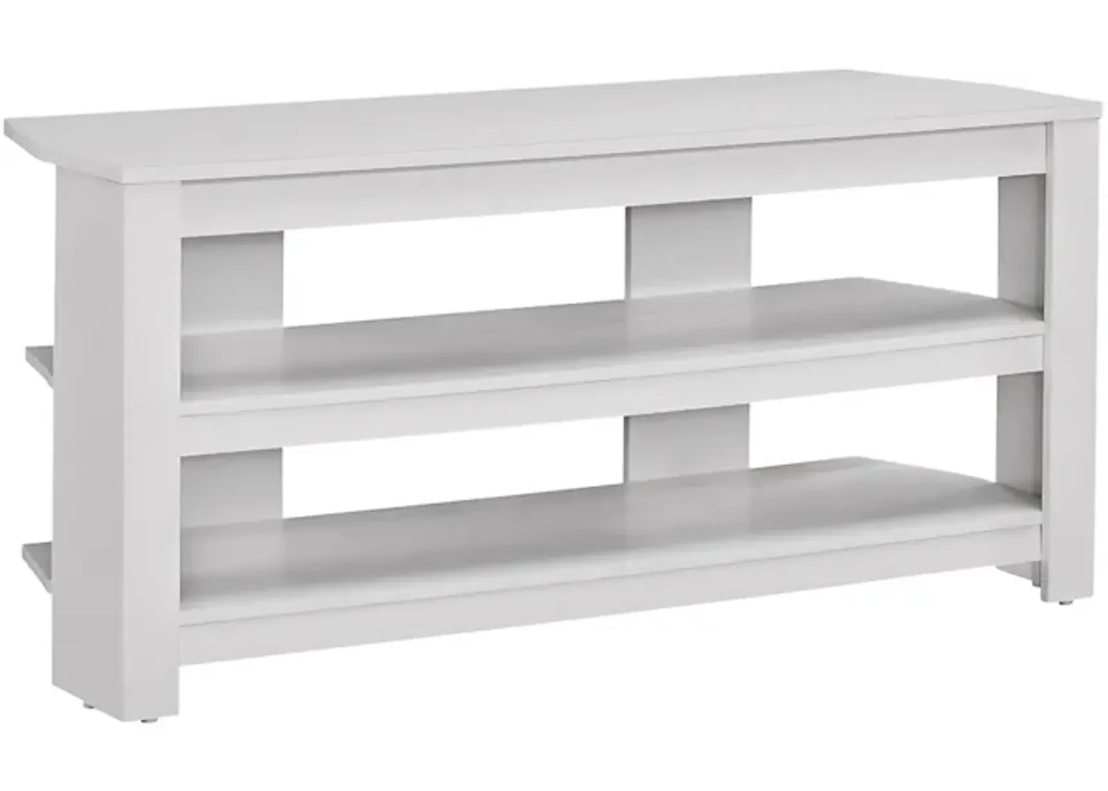 Particleboard Open Shelving TV Stand - White