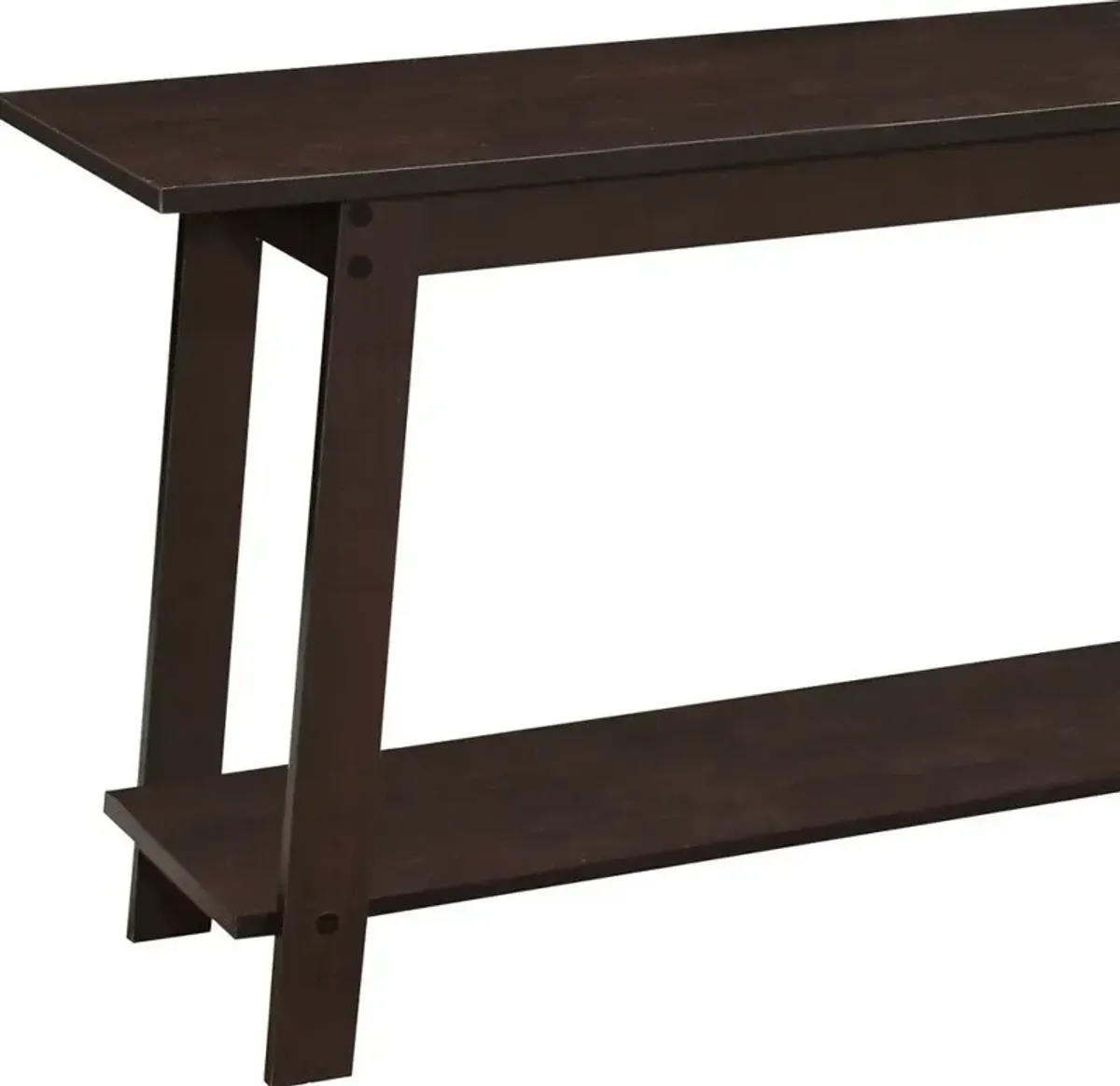 Open Shelving TV Stand - Dark Brown