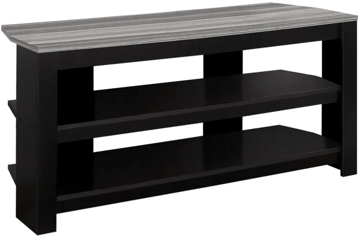 Open Shelving, TV Stand - Black / Gray