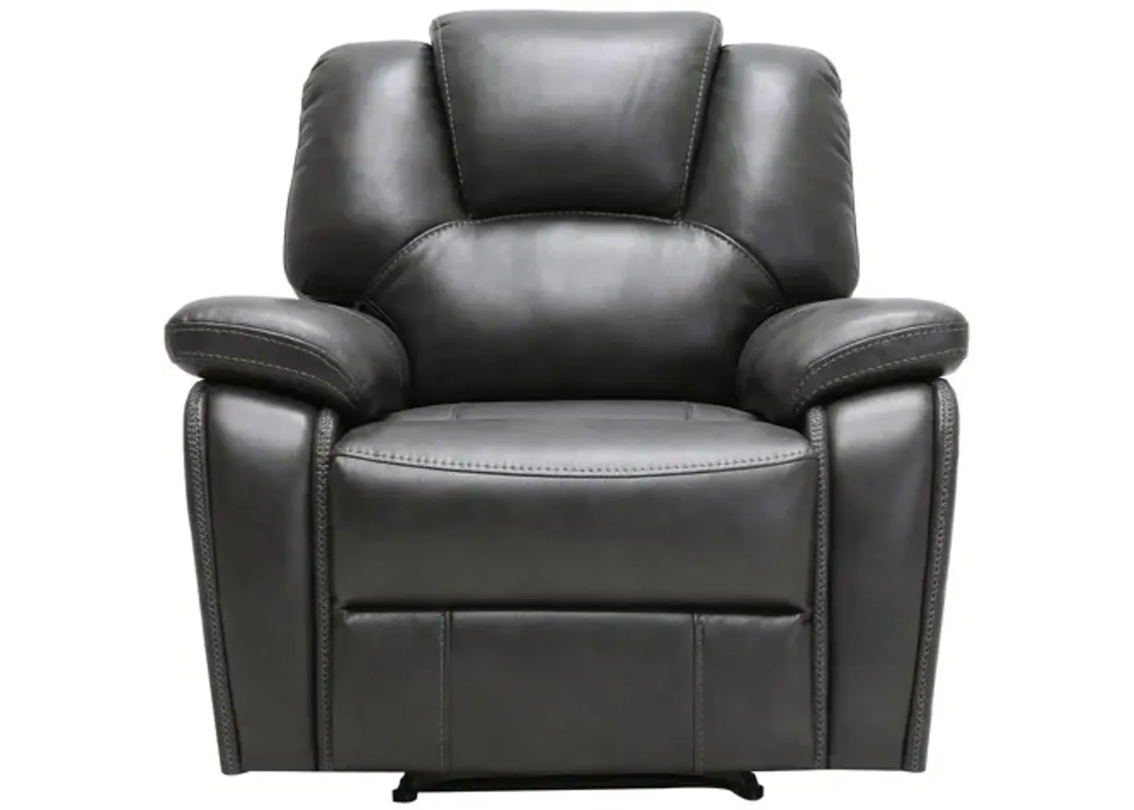 Contemporary Leather Power Reclining Chair - Gray