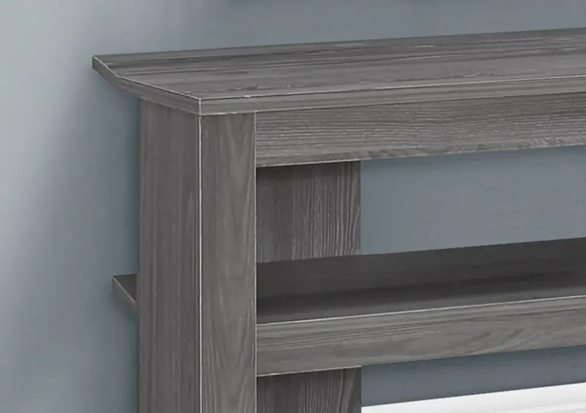 Open Shelving TV Stand - Ash Gray