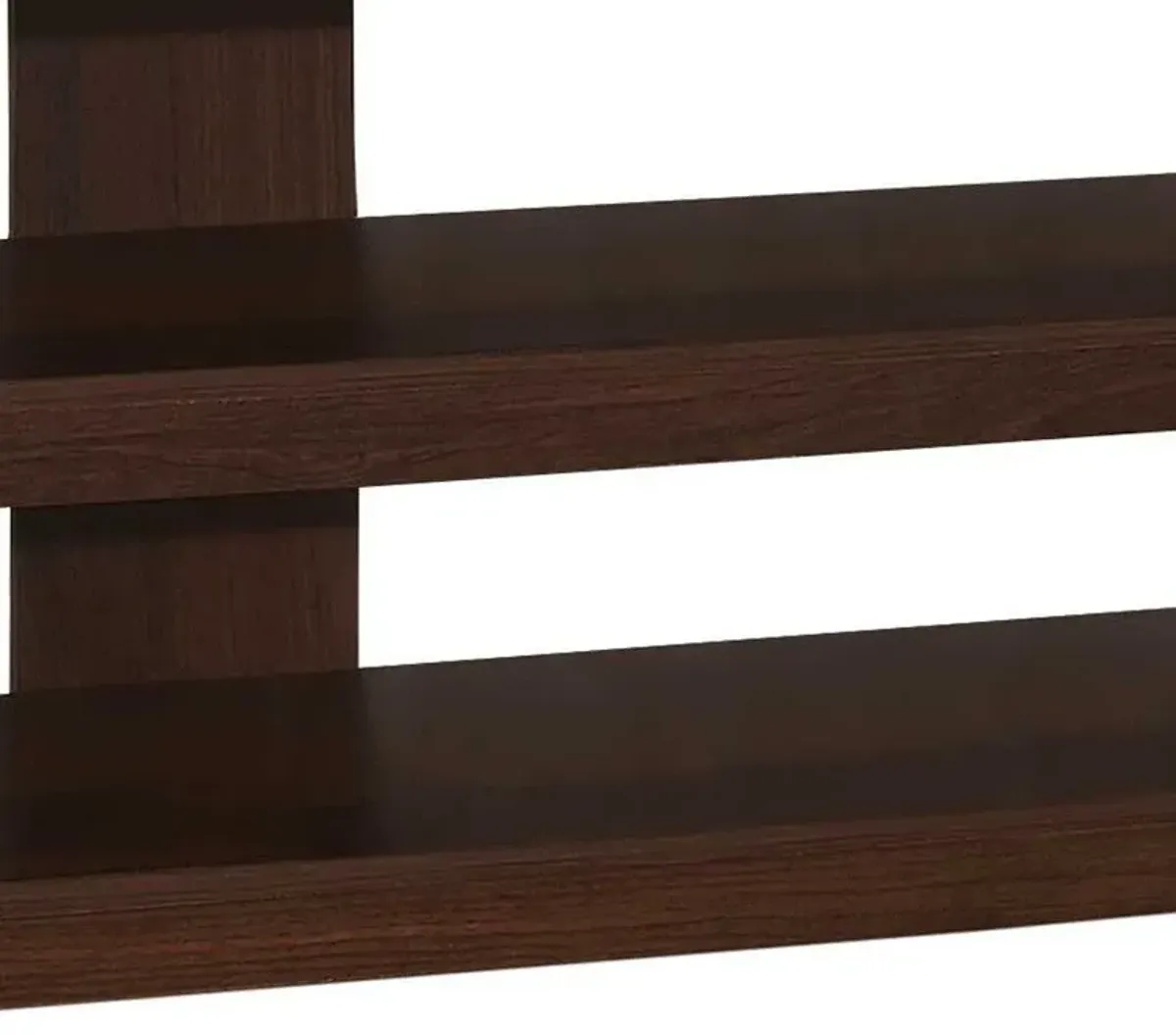 Particleboard Open Shelving TV Stand - Dark Brown