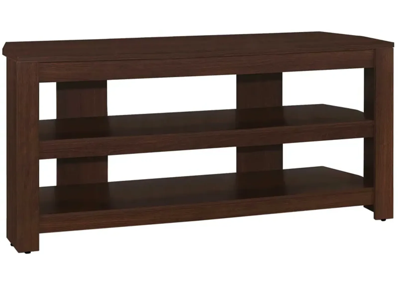 Particleboard Open Shelving TV Stand - Dark Brown