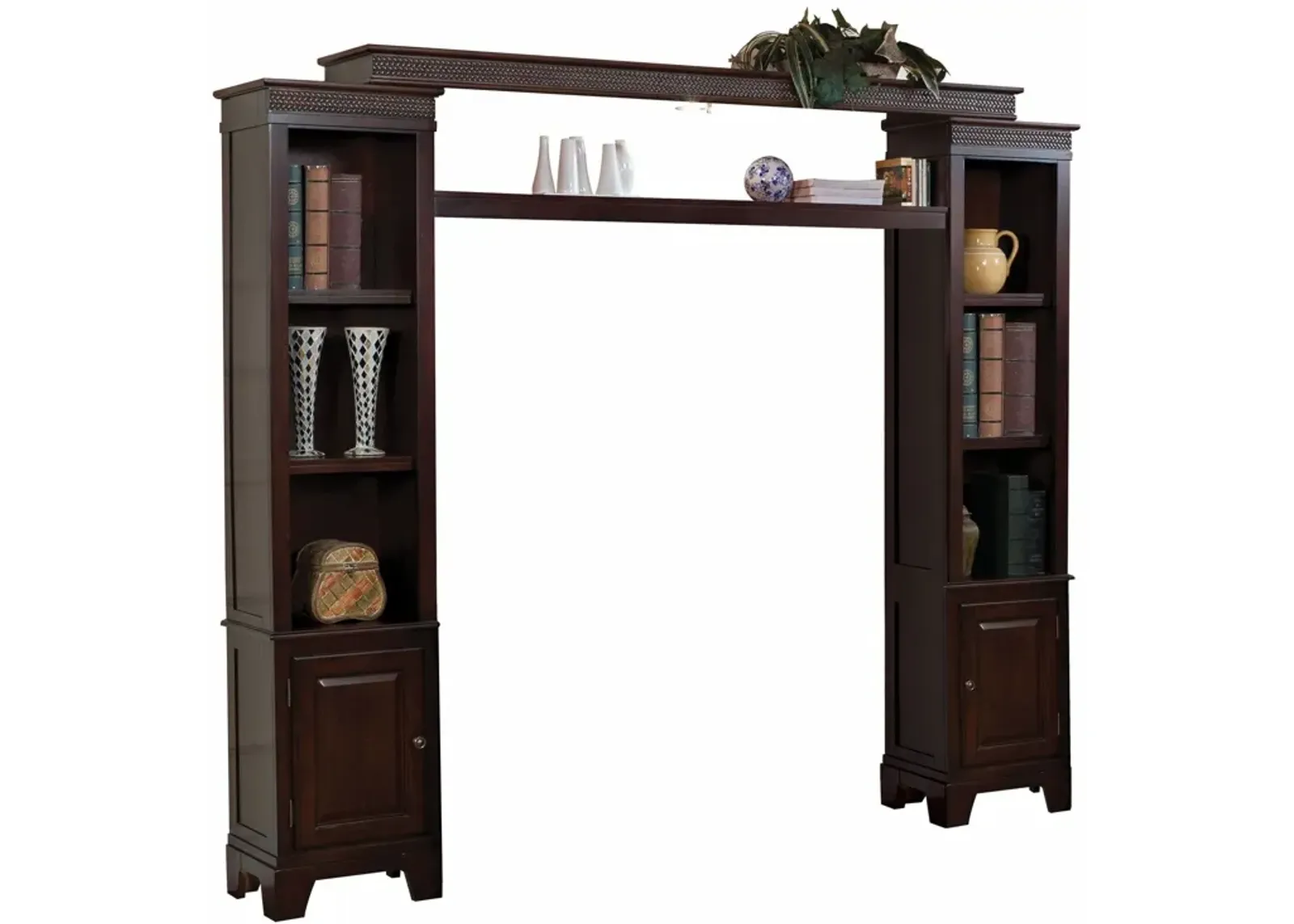 Modern Wood Entertainment Center - Dark Brown