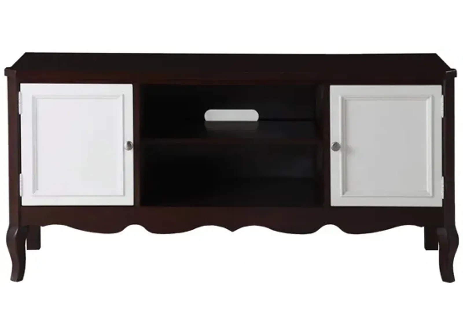 Wood TV Stand - Walnut White