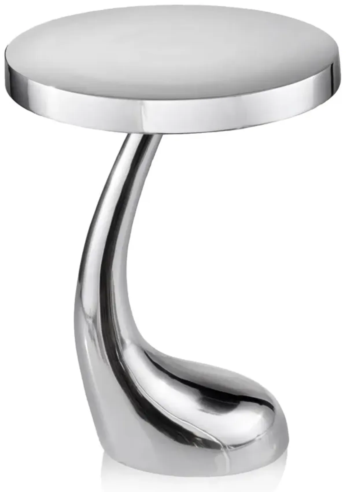 Round End Table - Silver