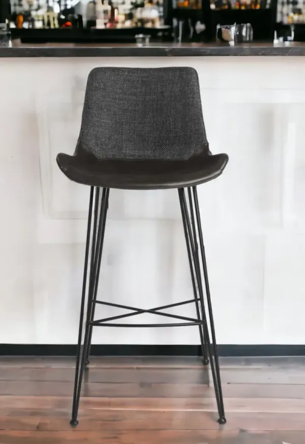 Steel Bar Height Bar Chair - Gray