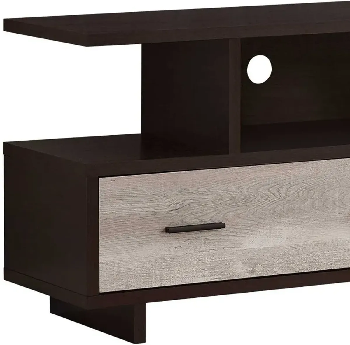 Cabinet Enclosed Storage, TV Stand - Brown