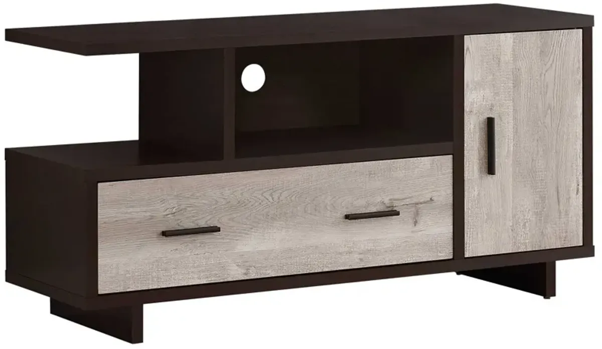 Cabinet Enclosed Storage, TV Stand - Brown