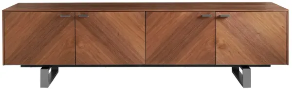 Contemporary Media TV Stand - Brown