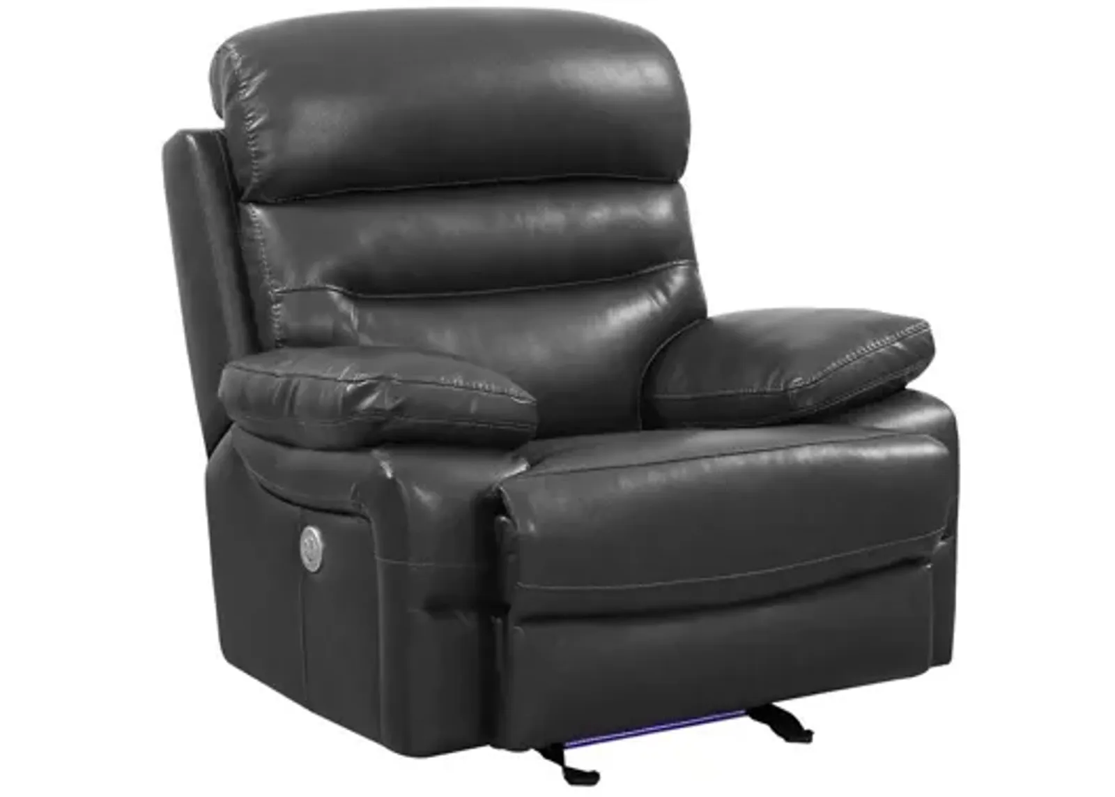 Faux Leather Power Recliner Chair - Gray