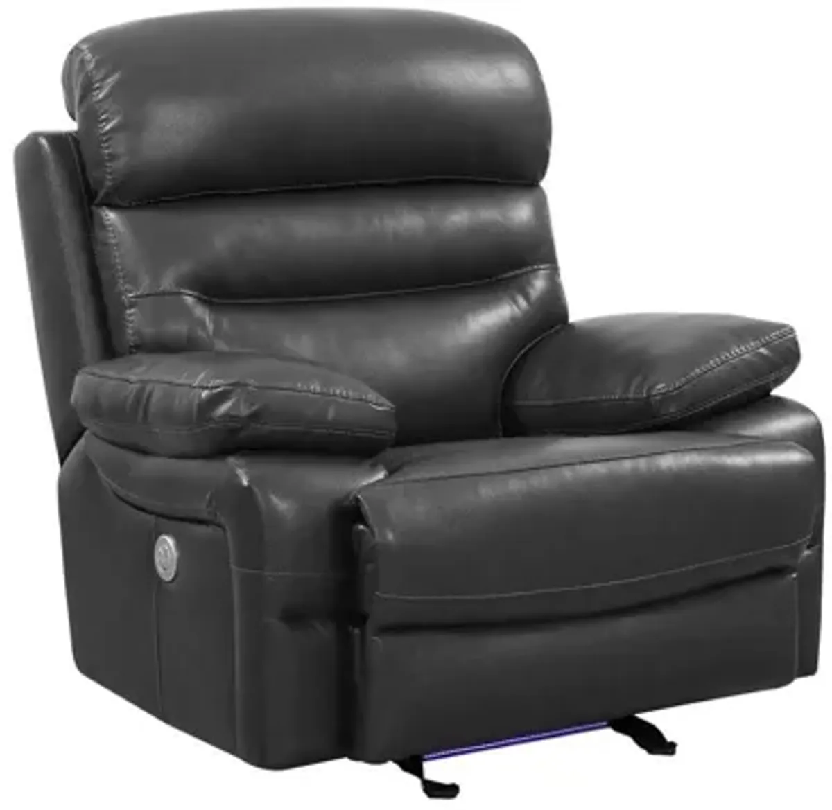 Faux Leather Power Recliner Chair - Gray