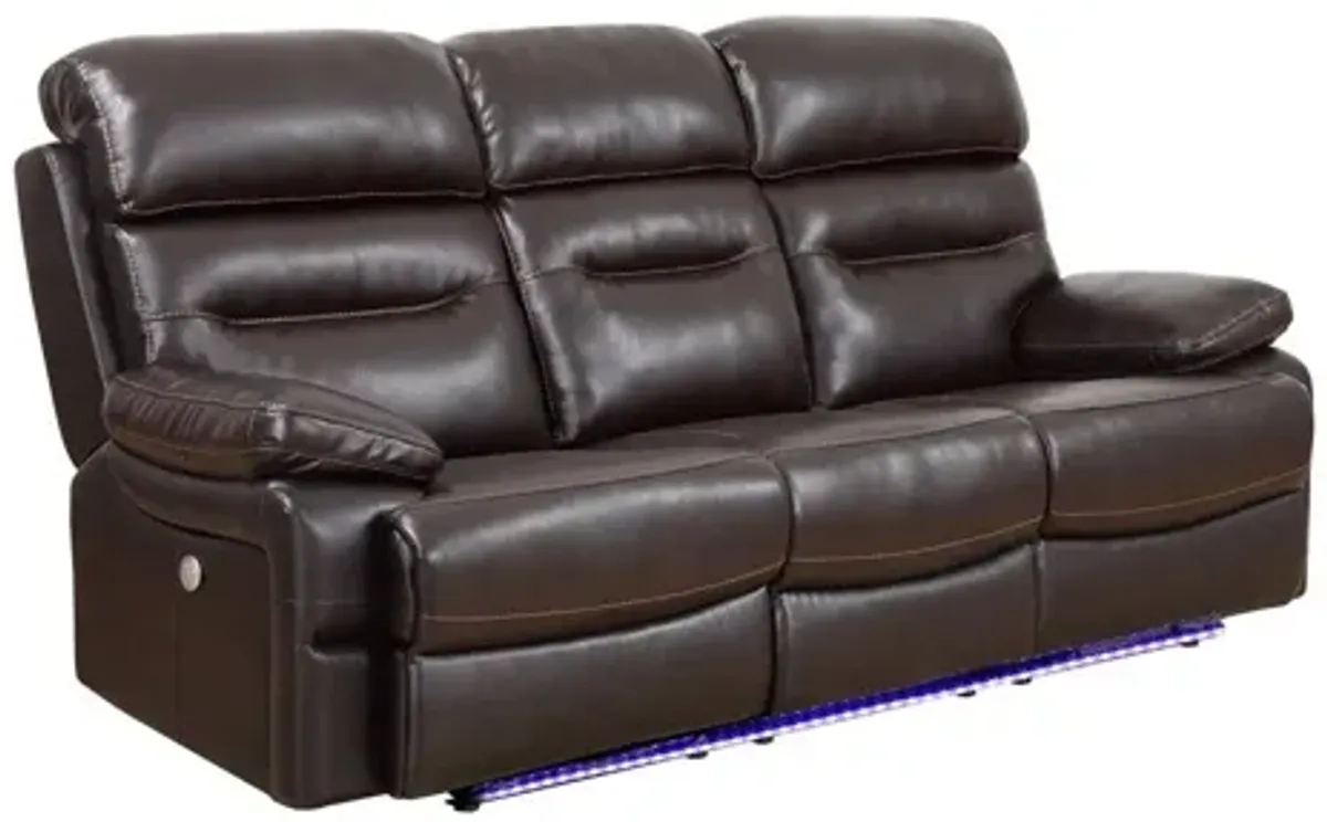 Faux Leather Usb Sofa With Black Legs - Gray