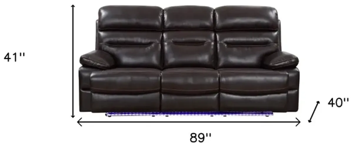 Faux Leather Usb Sofa With Black Legs - Gray