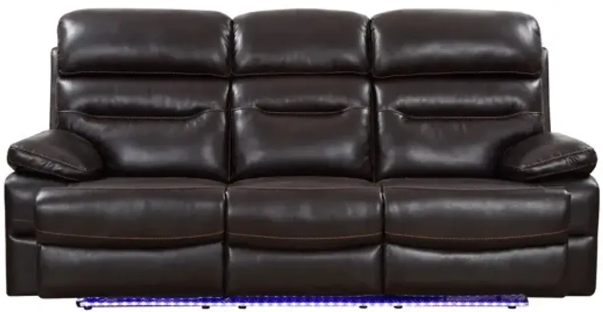 Faux Leather Usb Sofa With Black Legs - Gray