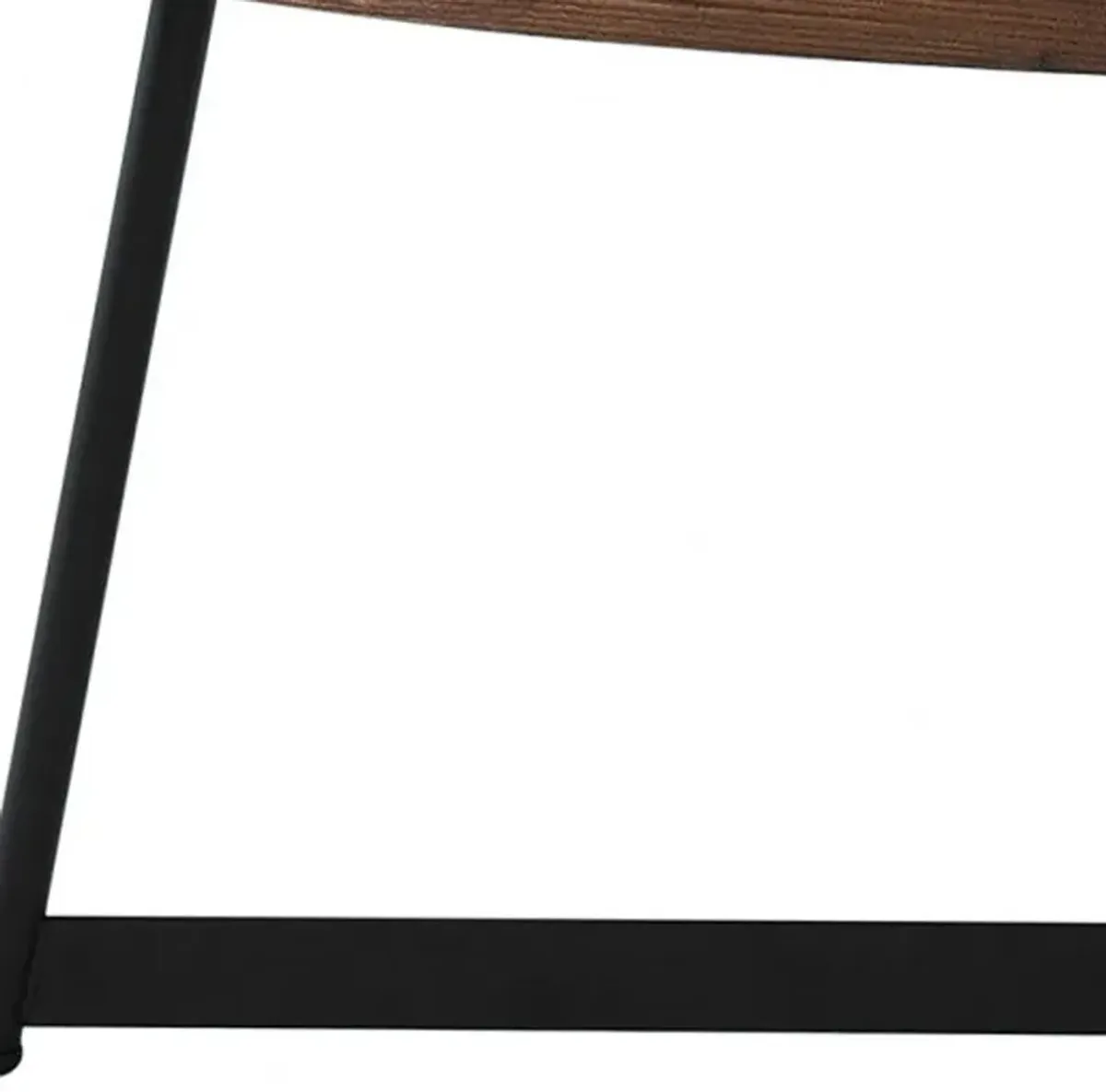 Metal Oval Coffee Table - Brown / Black