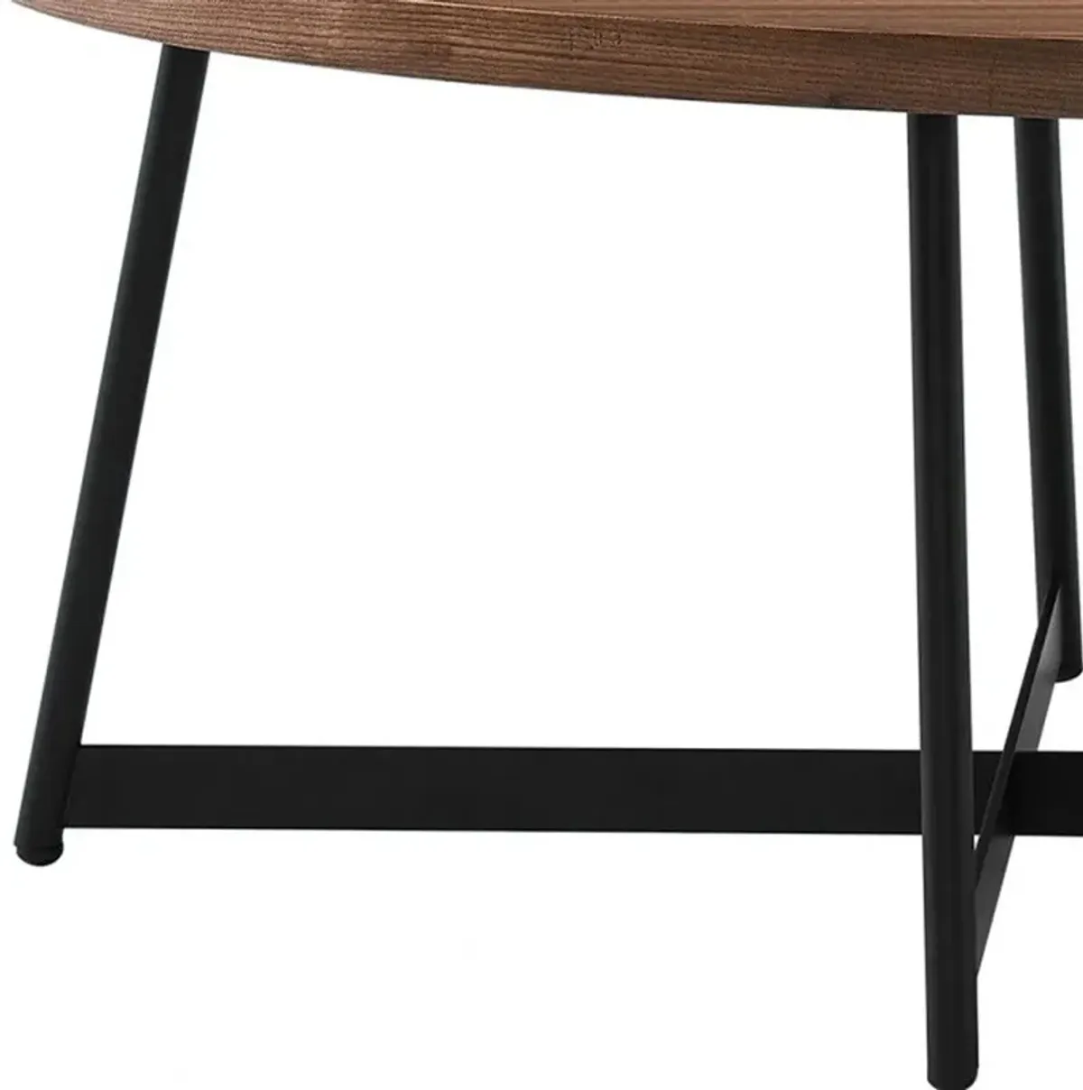 Metal Oval Coffee Table - Brown / Black