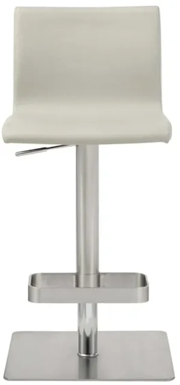 Stainless Steel Counter Height Bar Chair - Light Gray / Silver