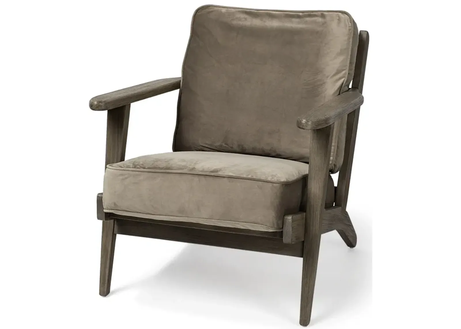 Velvet Arm Chair - Brown