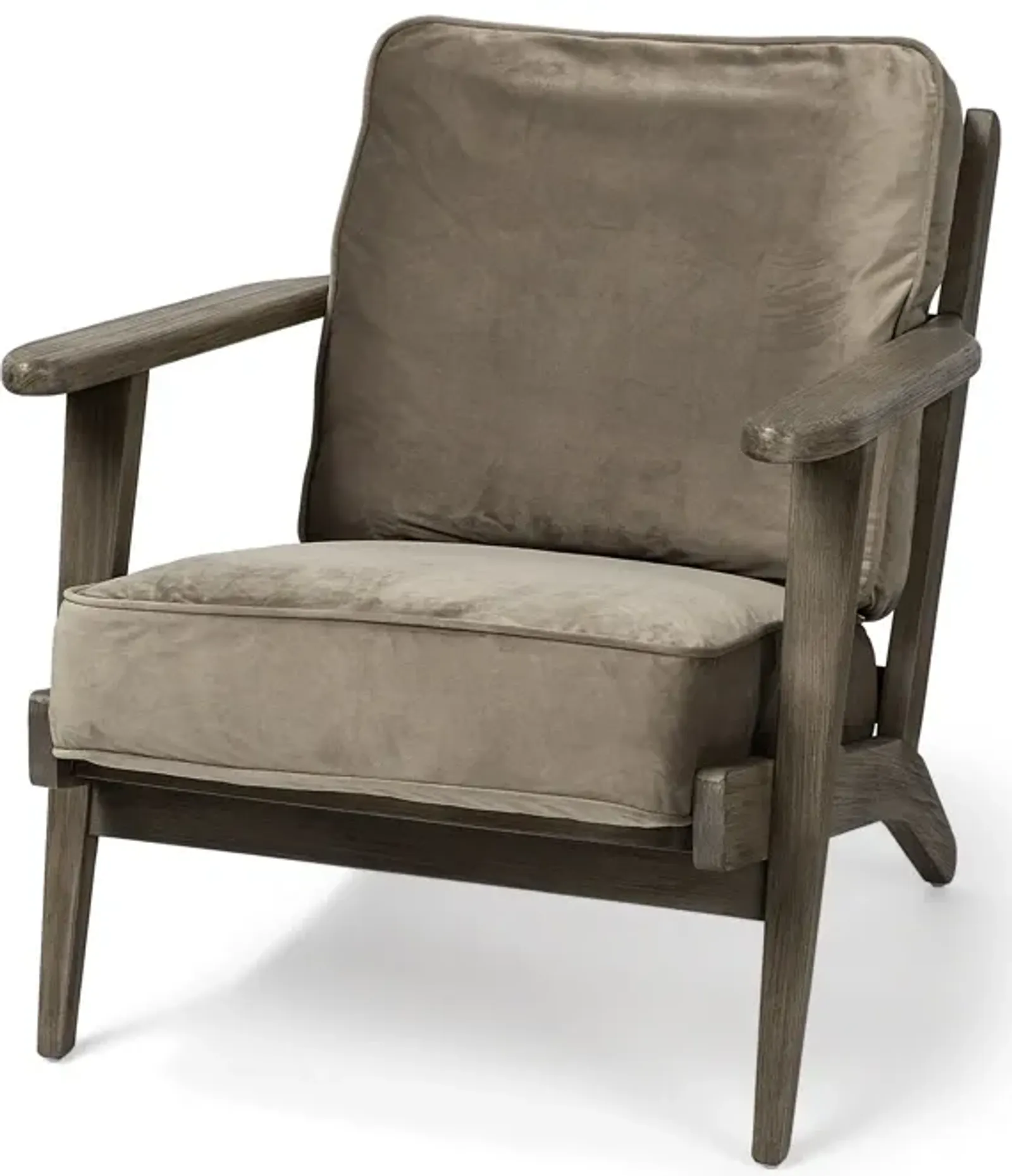 Velvet Arm Chair - Brown