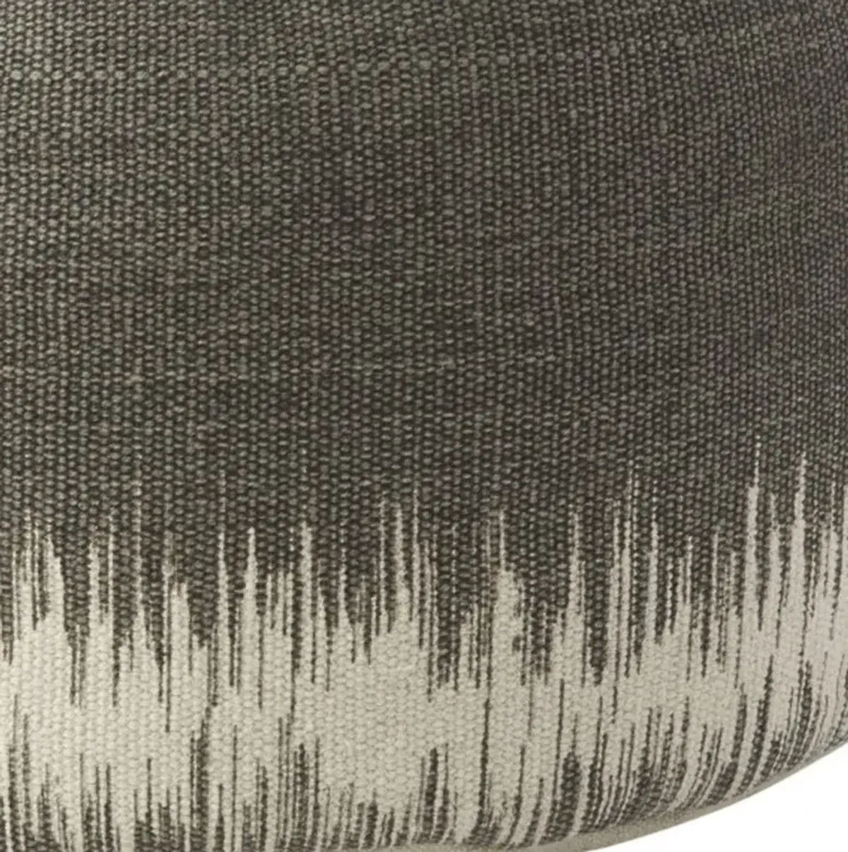 Cotton Abstract Pouf Ottoman - Charcoal