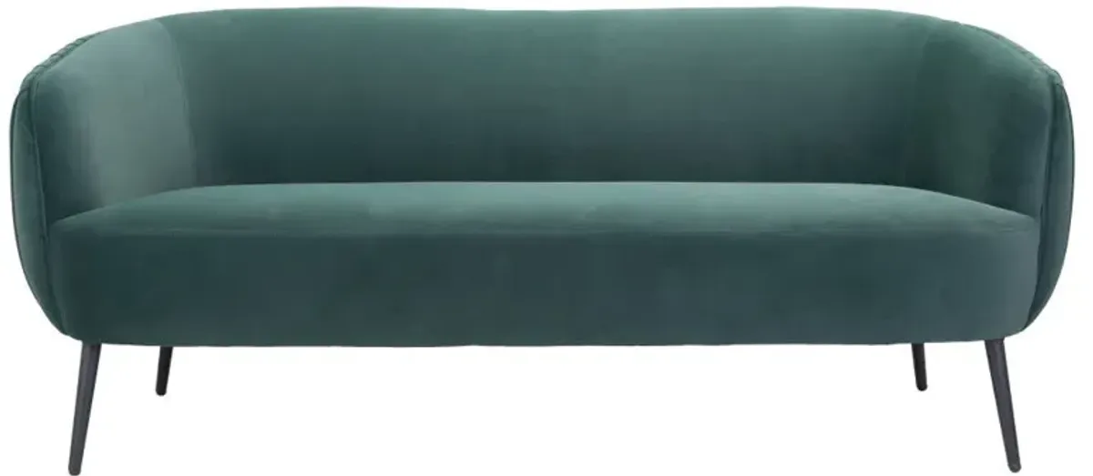 Sofa Velvet With Black Legs - Green