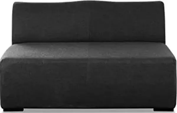 Polyester Blend Loveseat - Charcoal
