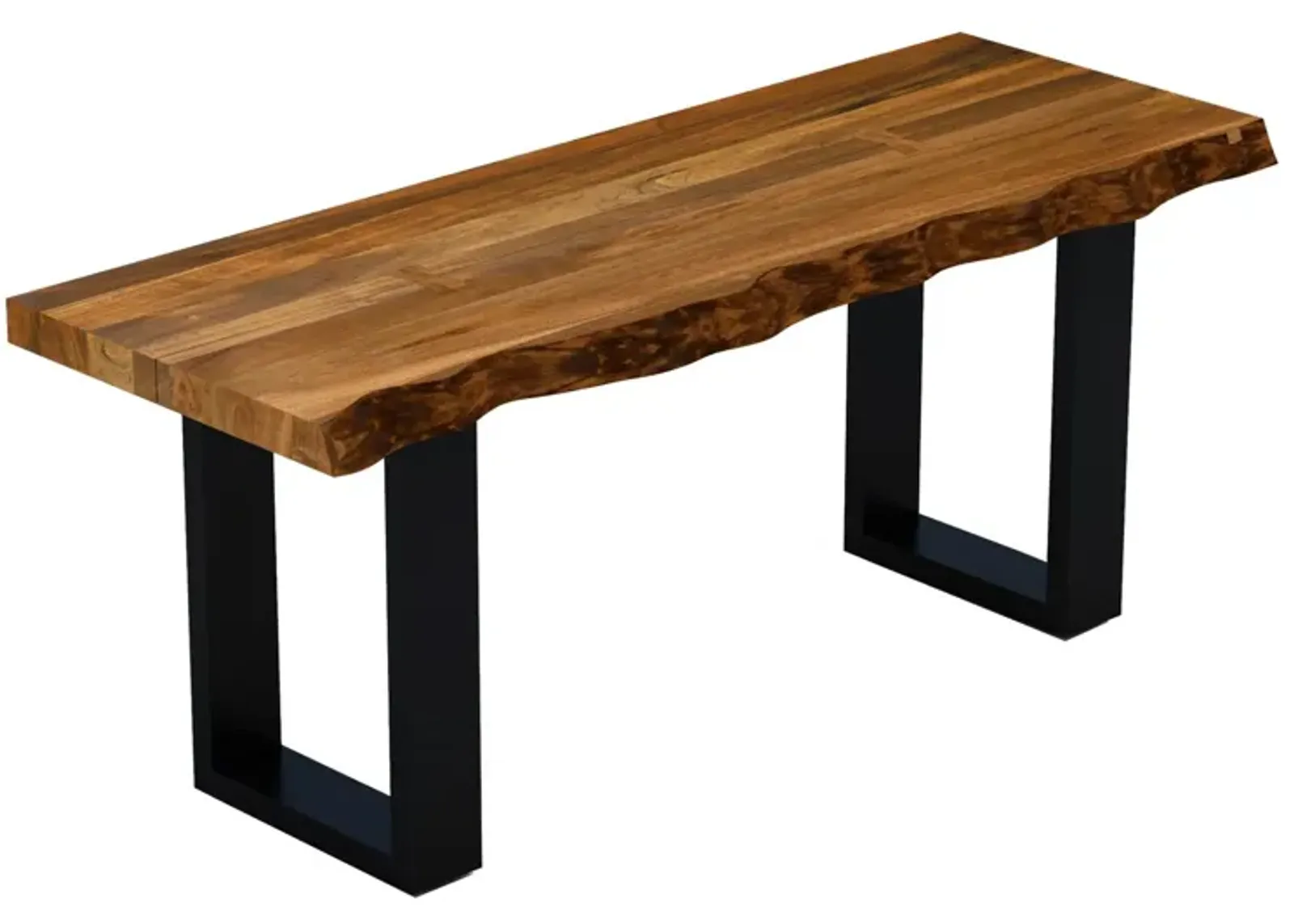 Solid Dining Bench - Brown / Black