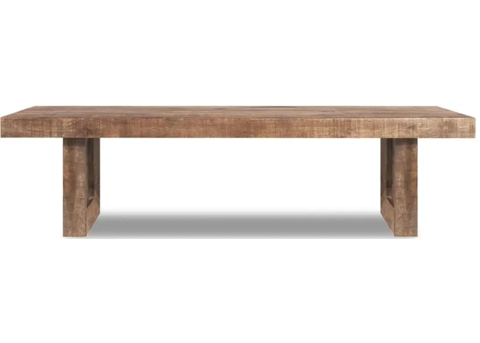 Solid Mango Wood Dining Bench - Brown