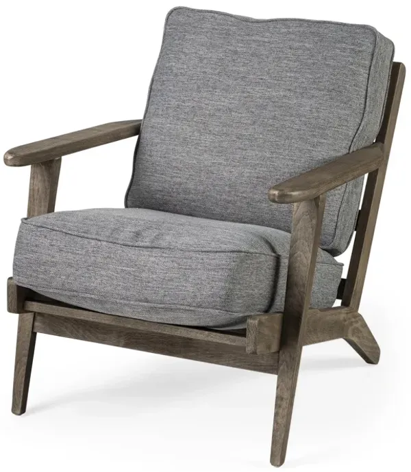 Fabric Arm Chair - Gray / Brown