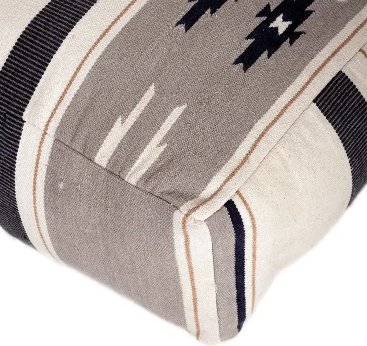 Pouf - Aztec Gray Navy / Beige