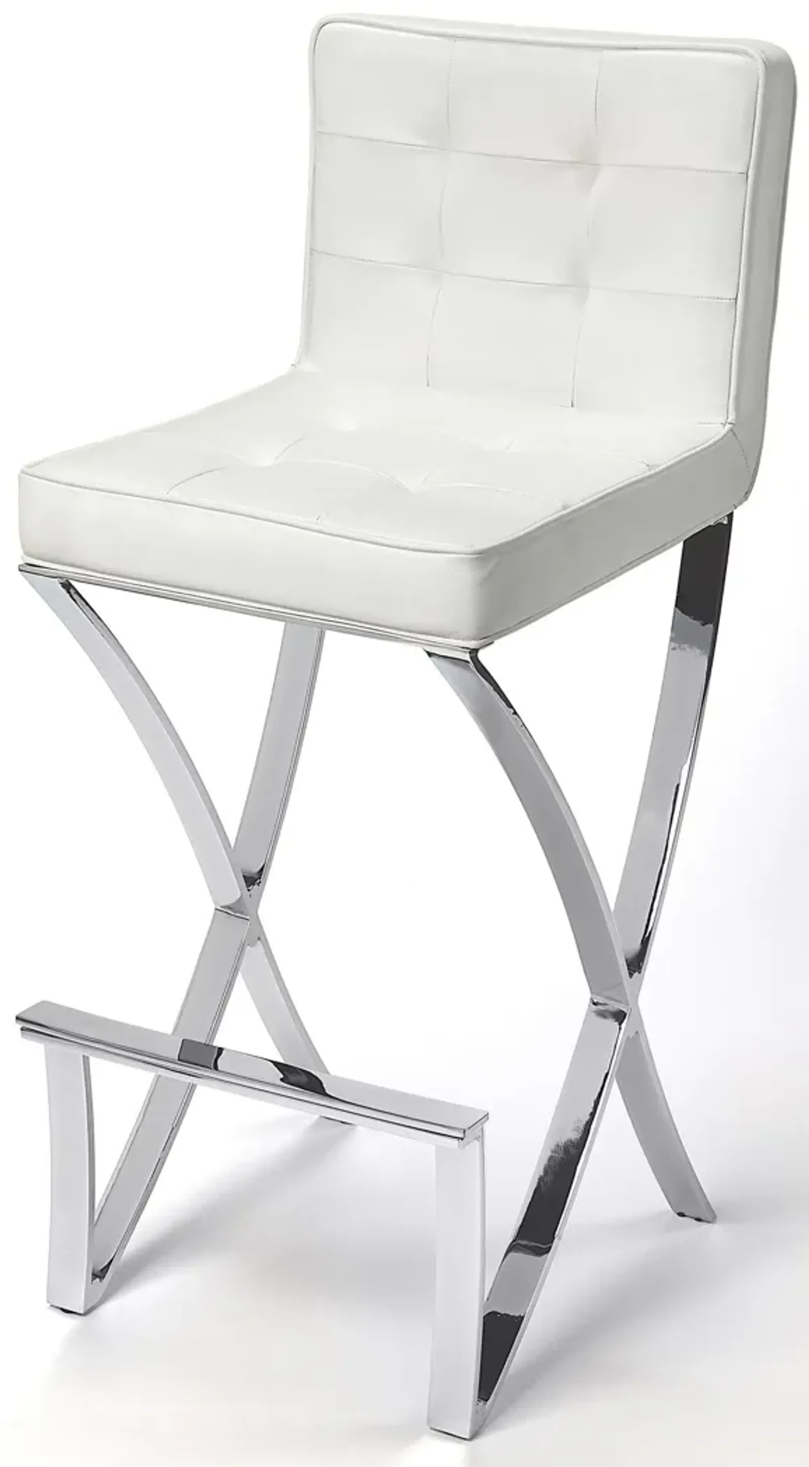 Iron Bar Chair - Off - White / Silver