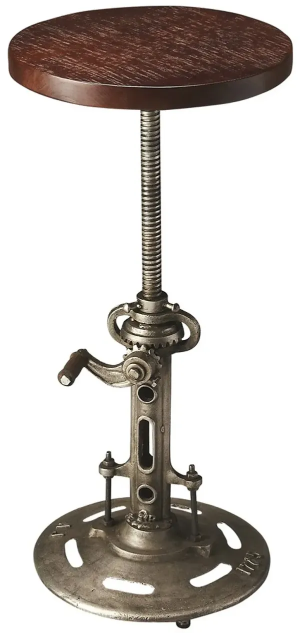 Swivel Counter Height Bar Chair - Brown / Silver