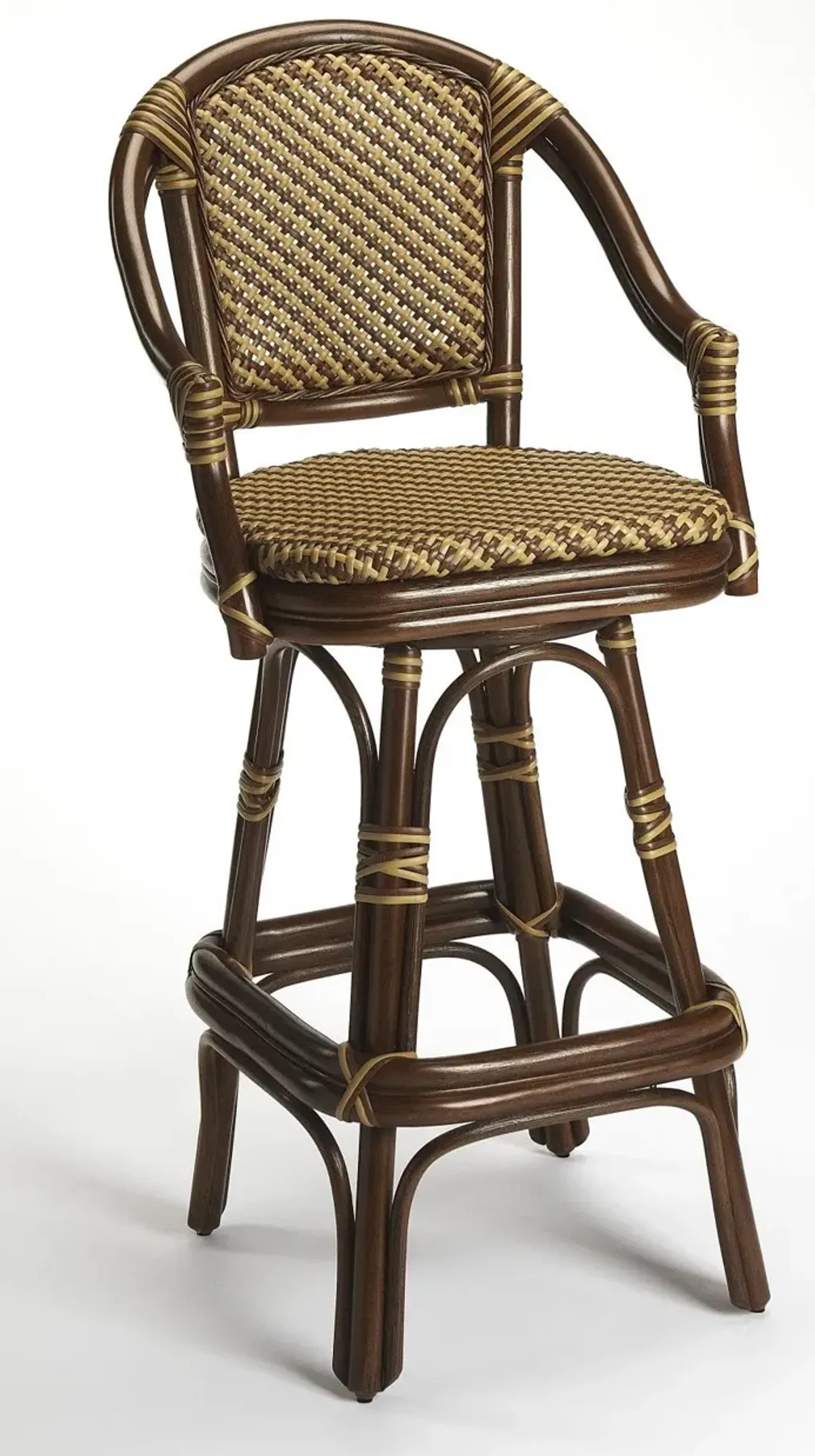 Rattan Bar Chair - Brown