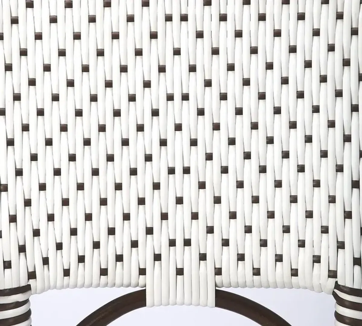 Rattan Bar Chair - White / Dark Brown