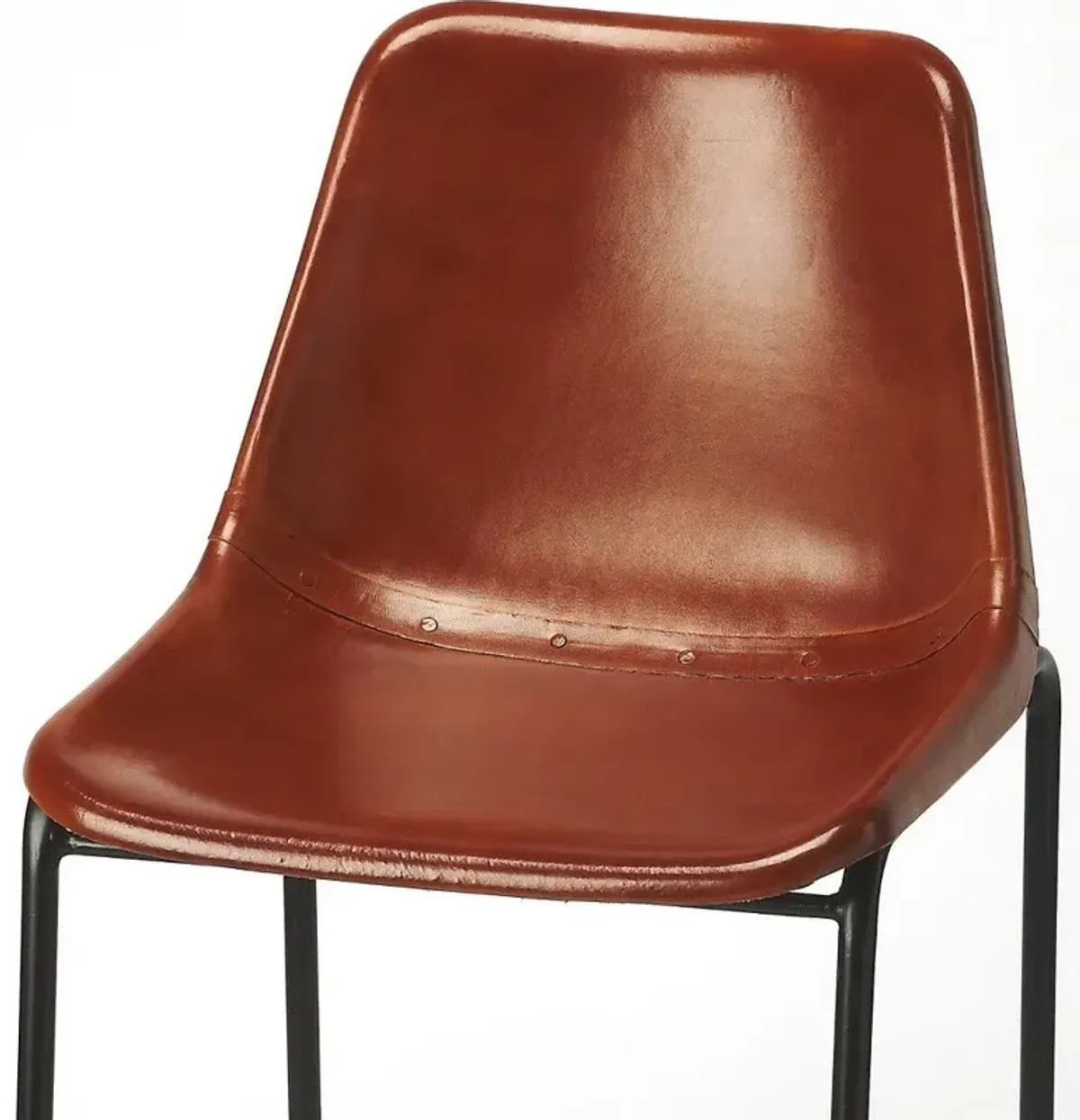 42" Iron Bar Chair - Brown / Black