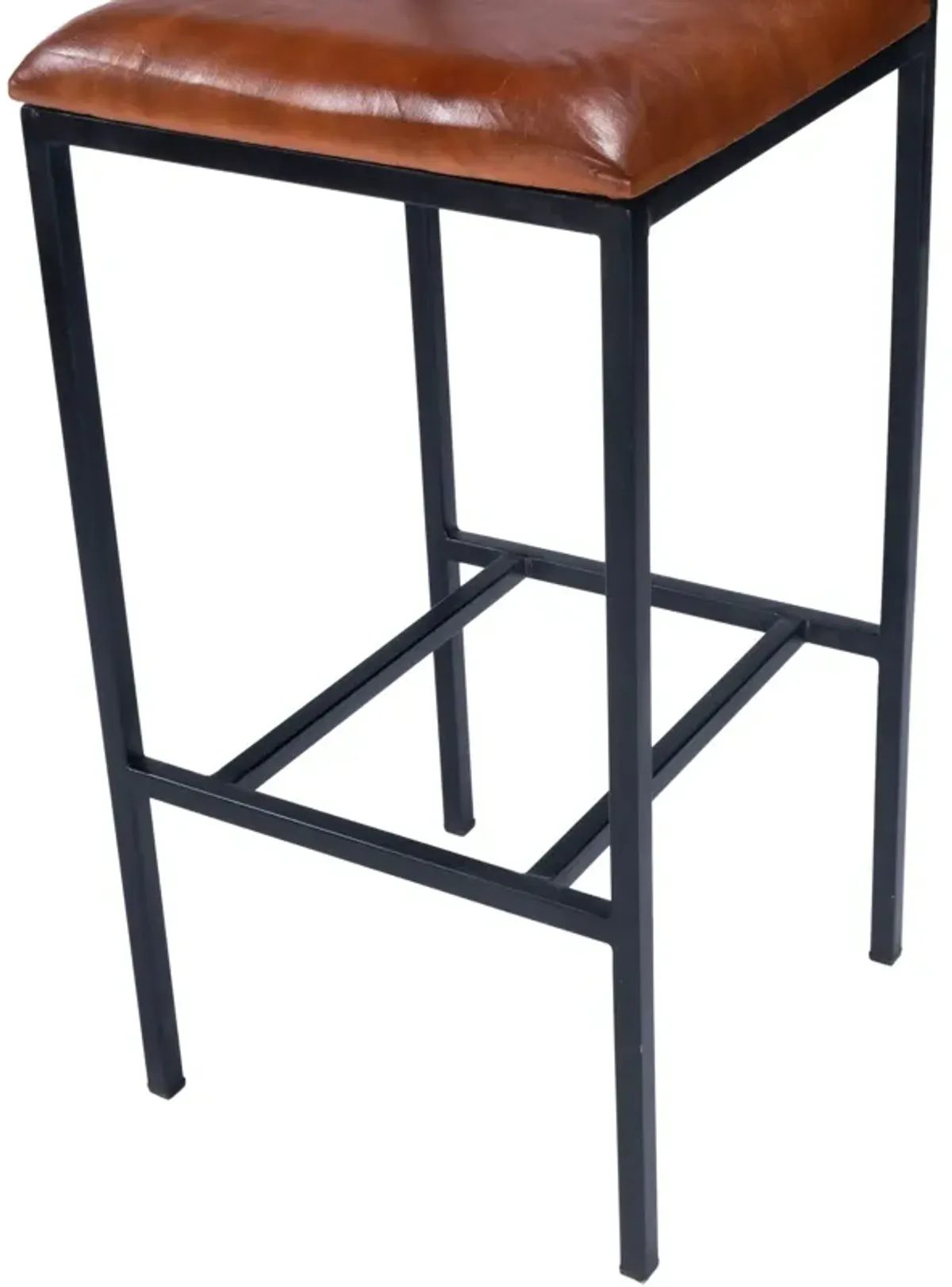 And Iron Bar Chair - Brown / Black