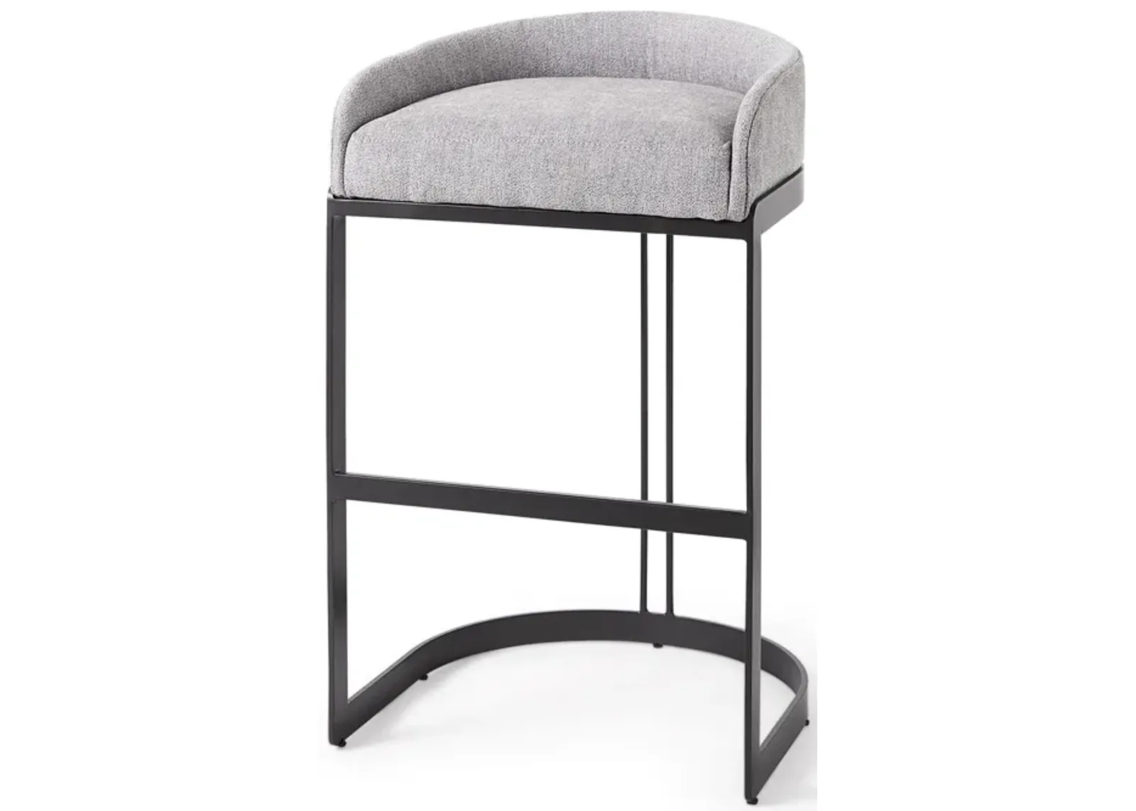 32.68" Low Back Bar Height Bar Chair - Gray / Black