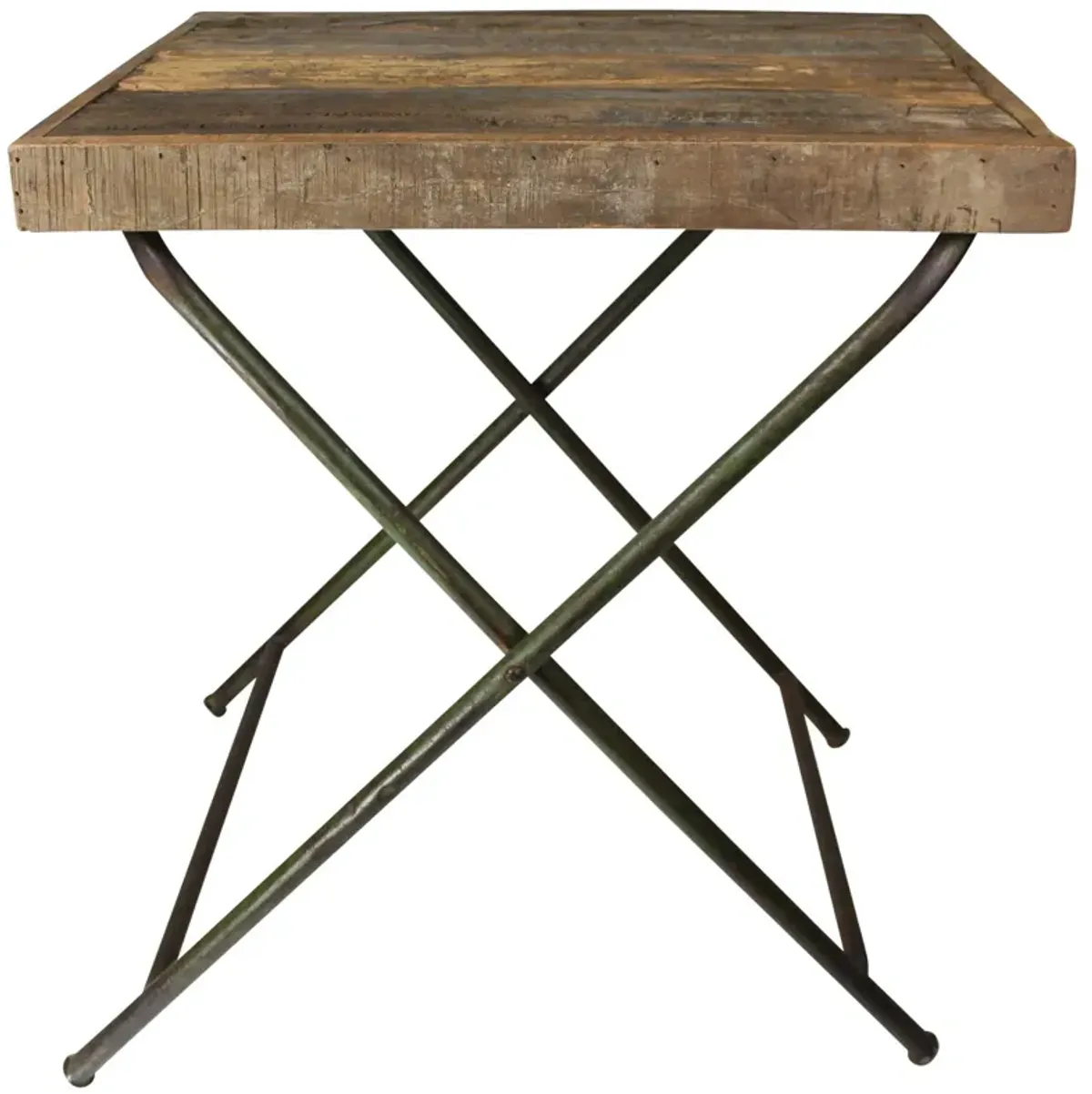 Wood Solid Wood End Table - Charcoal / Brown