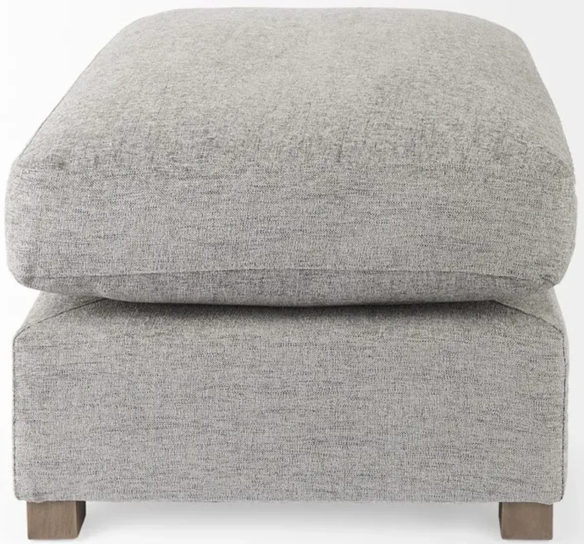 Polyester Cocktail Ottoman - Gray / Brown